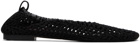 SIMONMILLER Black Crochet Riad Ballerina Flats