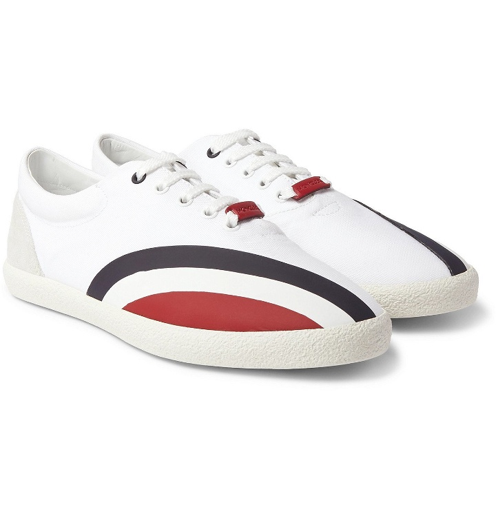 Photo: Moncler Genius - Suede, Rubber and Canvas Sneakers - White