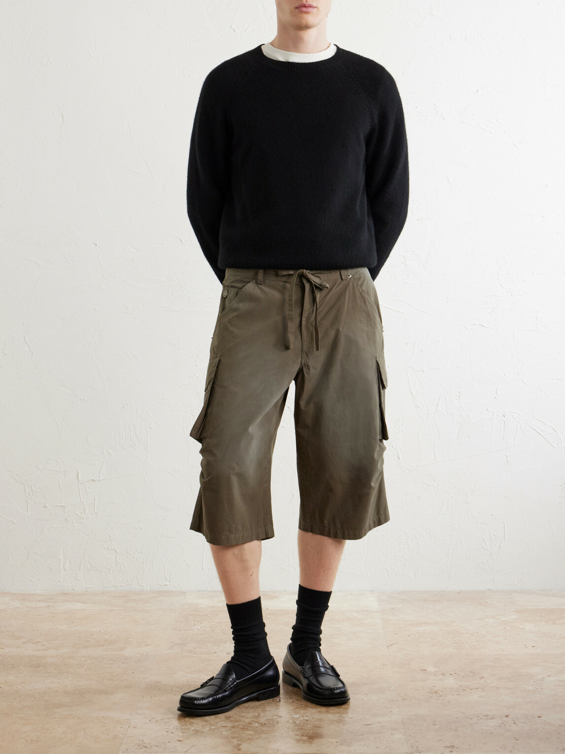 424 - Straight-Leg Cotton-Poplin Cargo Shorts - Green