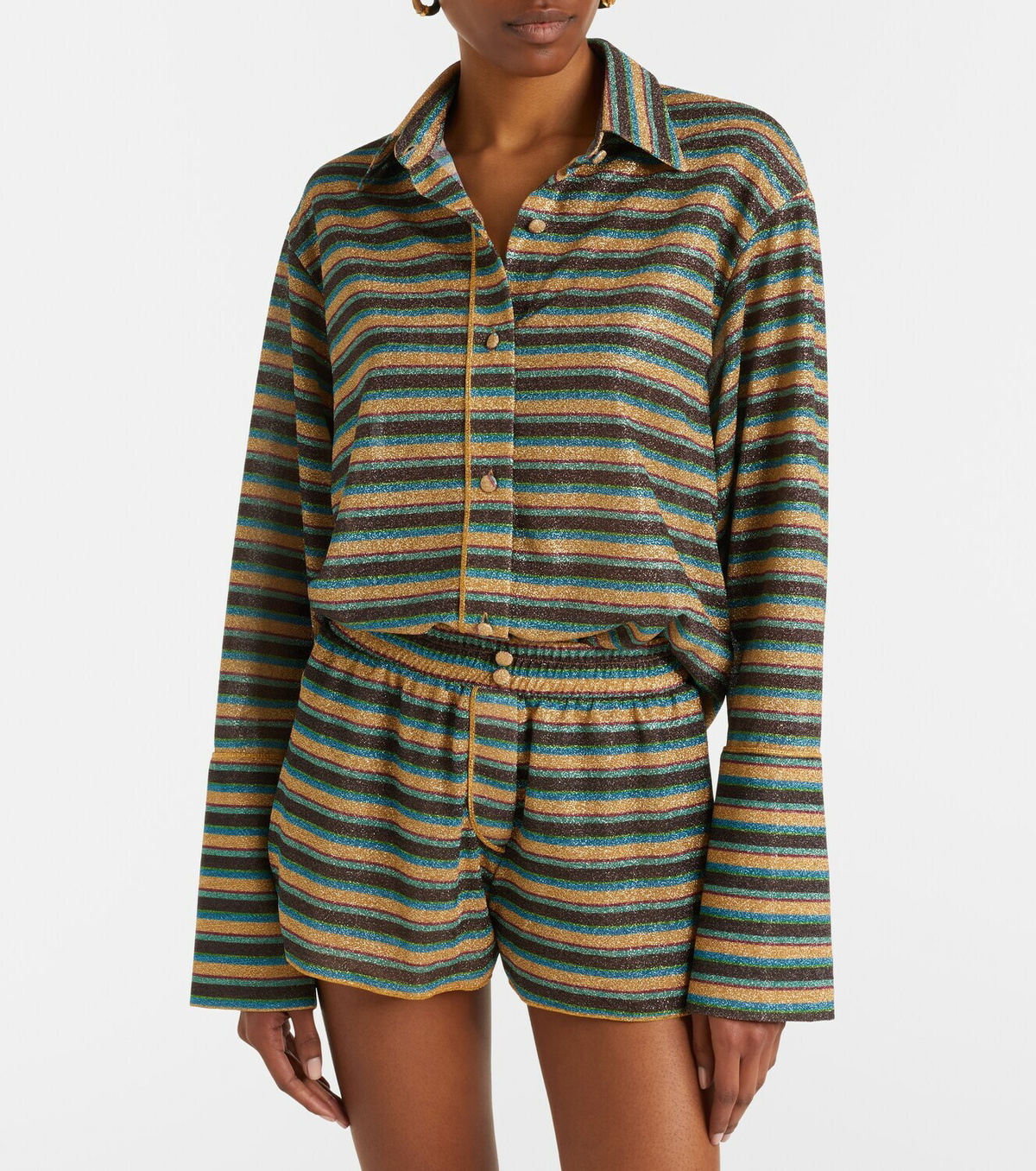 Oséree Lumière striped shirt