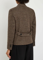 Weekend Max Mara Tempera Houndstooth Wool-blend Blazer Grey