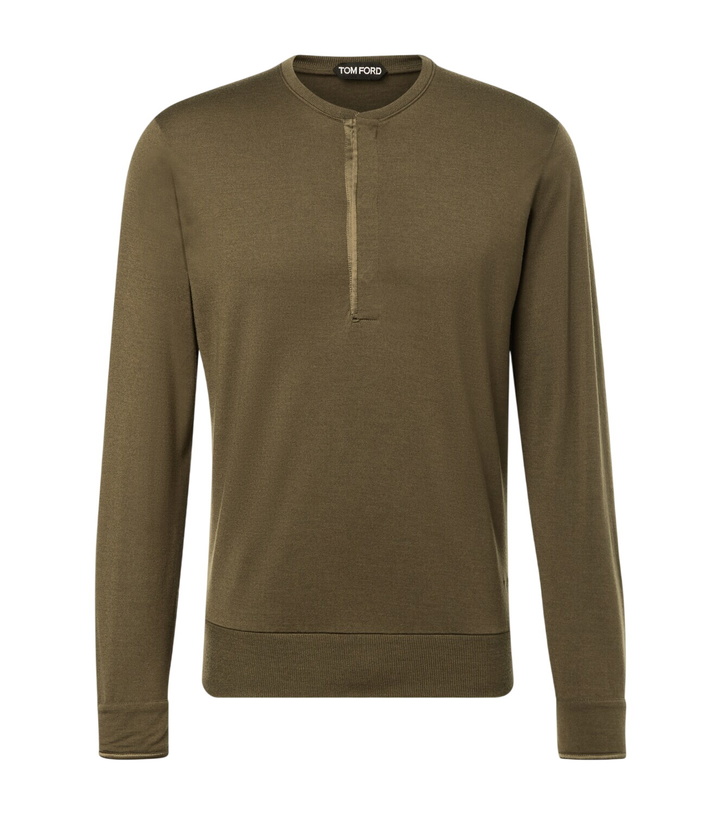 Photo: Tom Ford Wool, cashmere, and silk Henley shirt