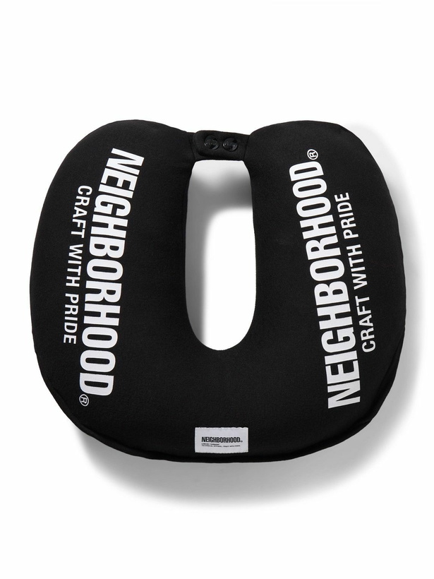 Photo: Neighborhood - Logo-Print Cotton-Blend Jersey Neck Pillow