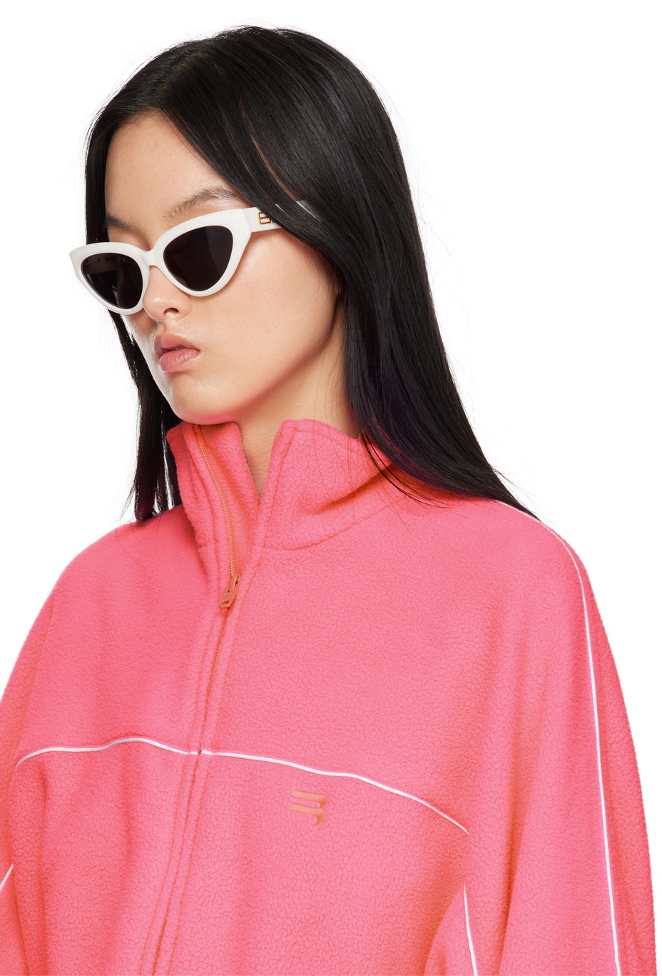 Balenciaga Off-White Cat-Eye Sunglasses Balenciaga