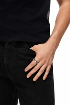 Diesel Sterling silver and pearl band ring - Rings - Unisex - Silver