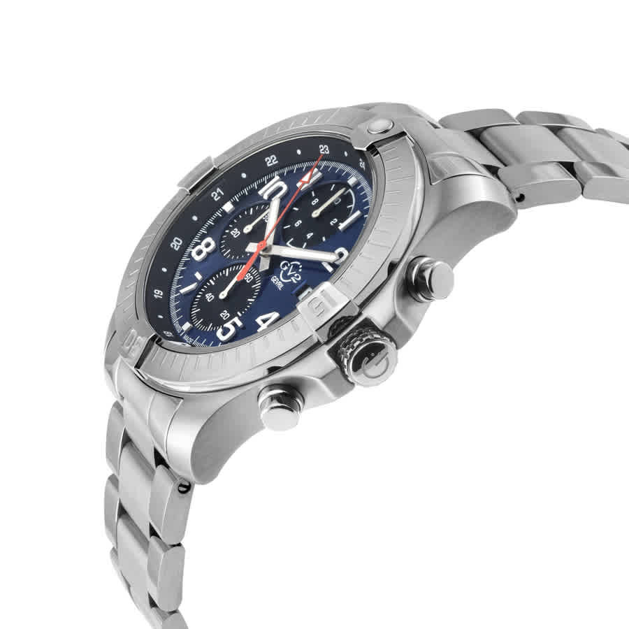 GV2 by Gevril T38 Chronograph Quartz Blue Dial Mens Watch 42801B