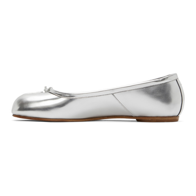 Maison Margiela Silver Tabi Ballerina Flats