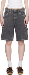 Dime Black Classic Denim Shorts