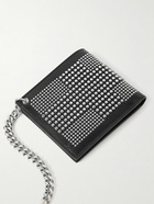 Alexander McQueen - Studded Chain-Embellished Leather Billfold Wallet