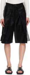 Y-3 Black Striped Shorts