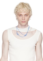 HUGO KREIT Blue Safety Chain Necklace