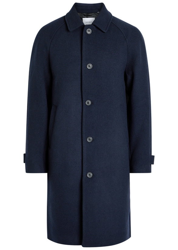 Photo: Les Deux Michael Wool-blend Coat Navy