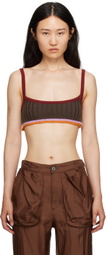 Edward Cuming Brown Cropped Tank Top