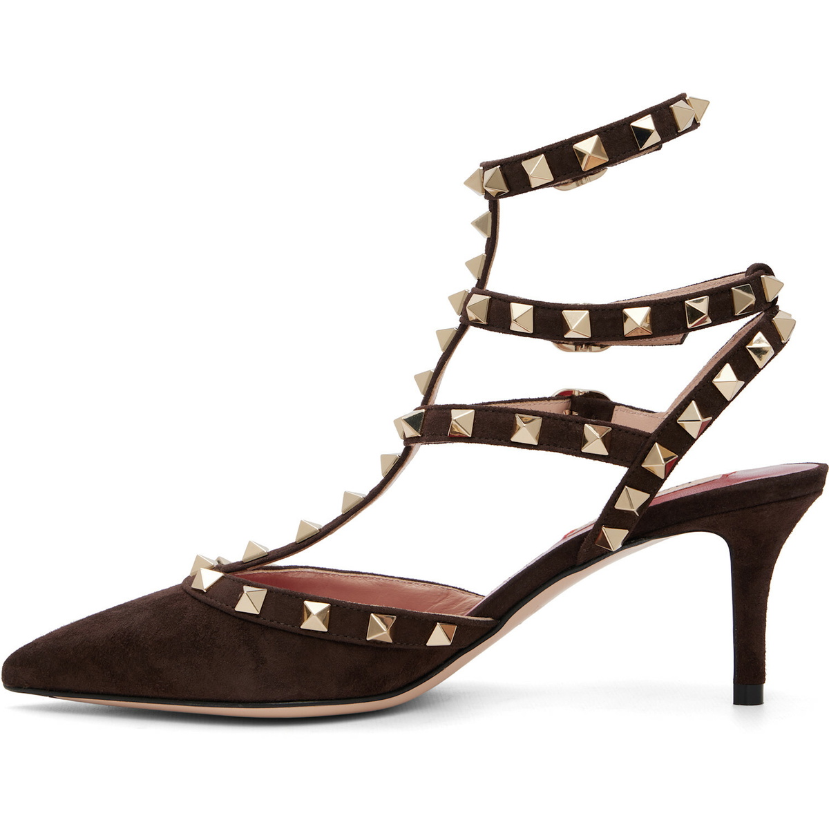 Valentino Garavani Brown Rockstud Heels