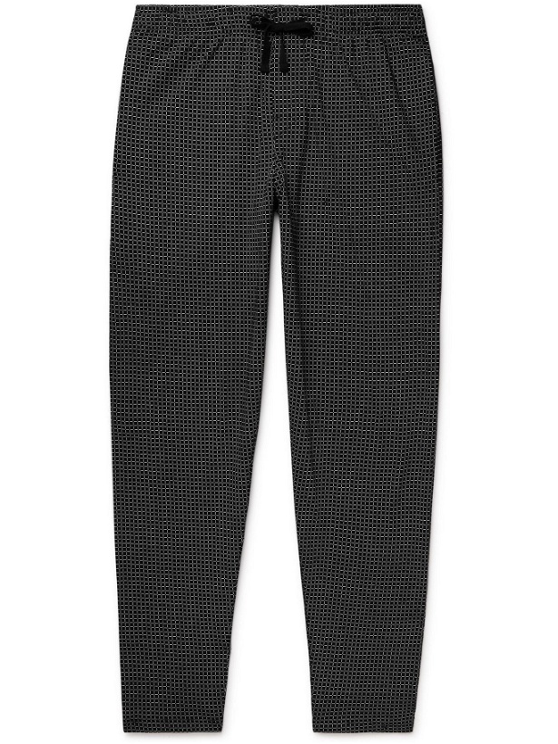 Photo: Schiesser - Josef Checked Cotton-Jersey Pyjama Trousers - Black