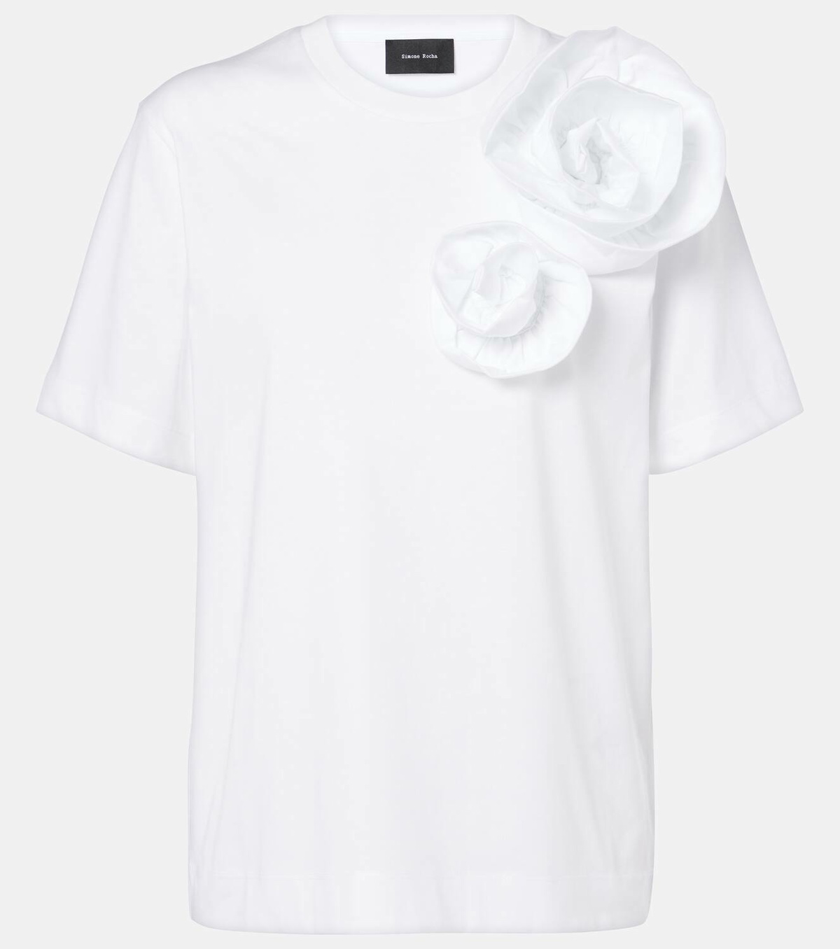 【SIMONE ROCHA】花柄アップリケ コットンTシャツ Simone Rocha Boy floral-appliqué cotton T-shirt Simone Rocha