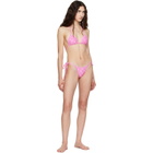 Marine Serre Pink Moon Printed Jersey Bikini