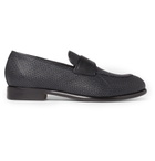 Ermenegildo Zegna - Pelle Tessuta Leather Loafers - Men - Midnight blue