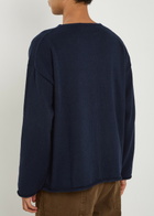 The Elder Statesman Nora Cotton Jumper Navy