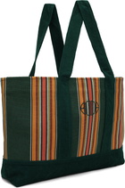 Bode Green Parakeet Stripe Tote
