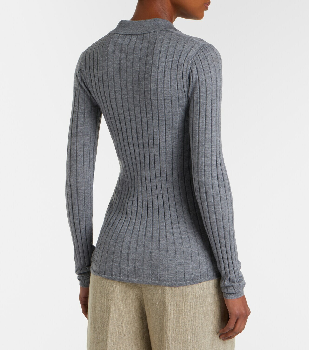 Toteme Ribbed-knit cashmere and silk cardigan