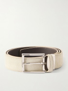 Canali - 3.5cm Suede Belt - Neutrals