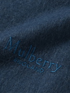MULBERRY - Logo-Embroidered Fringed Lambswool Scarf