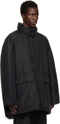 WOOYOUNGMI Black Funnel Neck Down Jacket