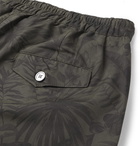 Officine Generale - Roman Mid-Length Printed Swim Shorts - Green