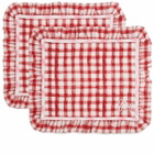 Damson Madder Women's 2 Set Ruffle Placemat in Gingham Mix 