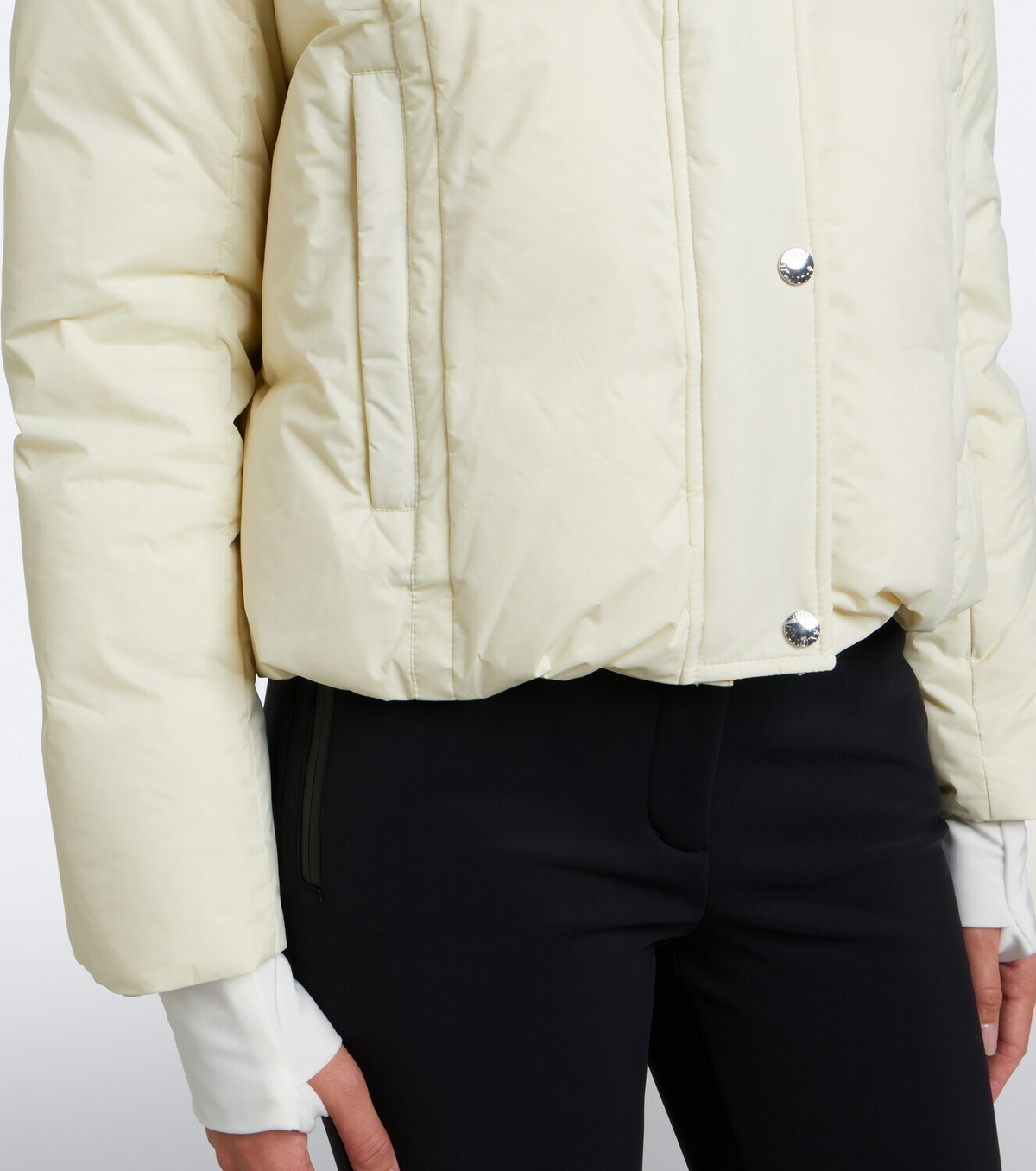Yves Salomon Shearling-trimmed hooded down ski jacket