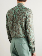 TOM FORD - Cheetah-Print Silk Shirt - Green