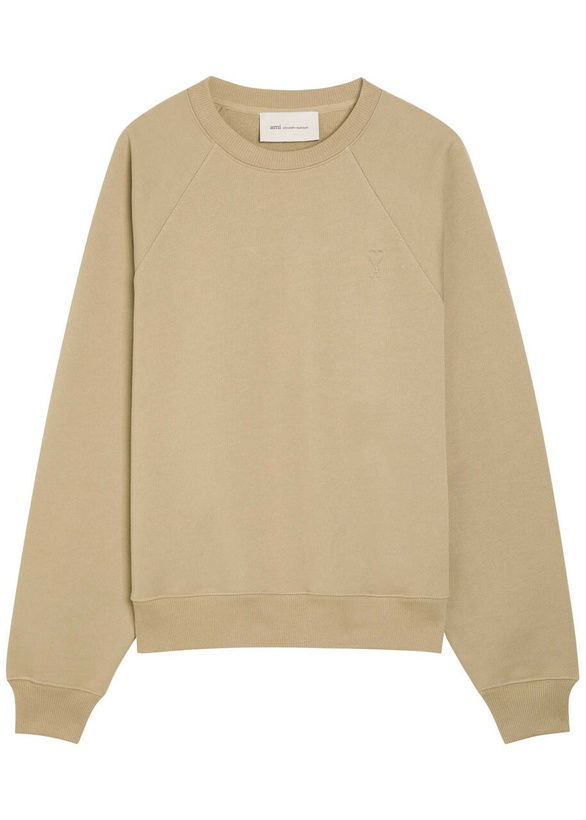 Photo: Ami Paris Logo Cotton Sweatshirt Beige