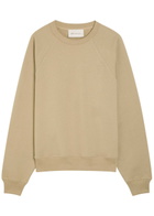 Ami Paris Logo Cotton Sweatshirt Beige
