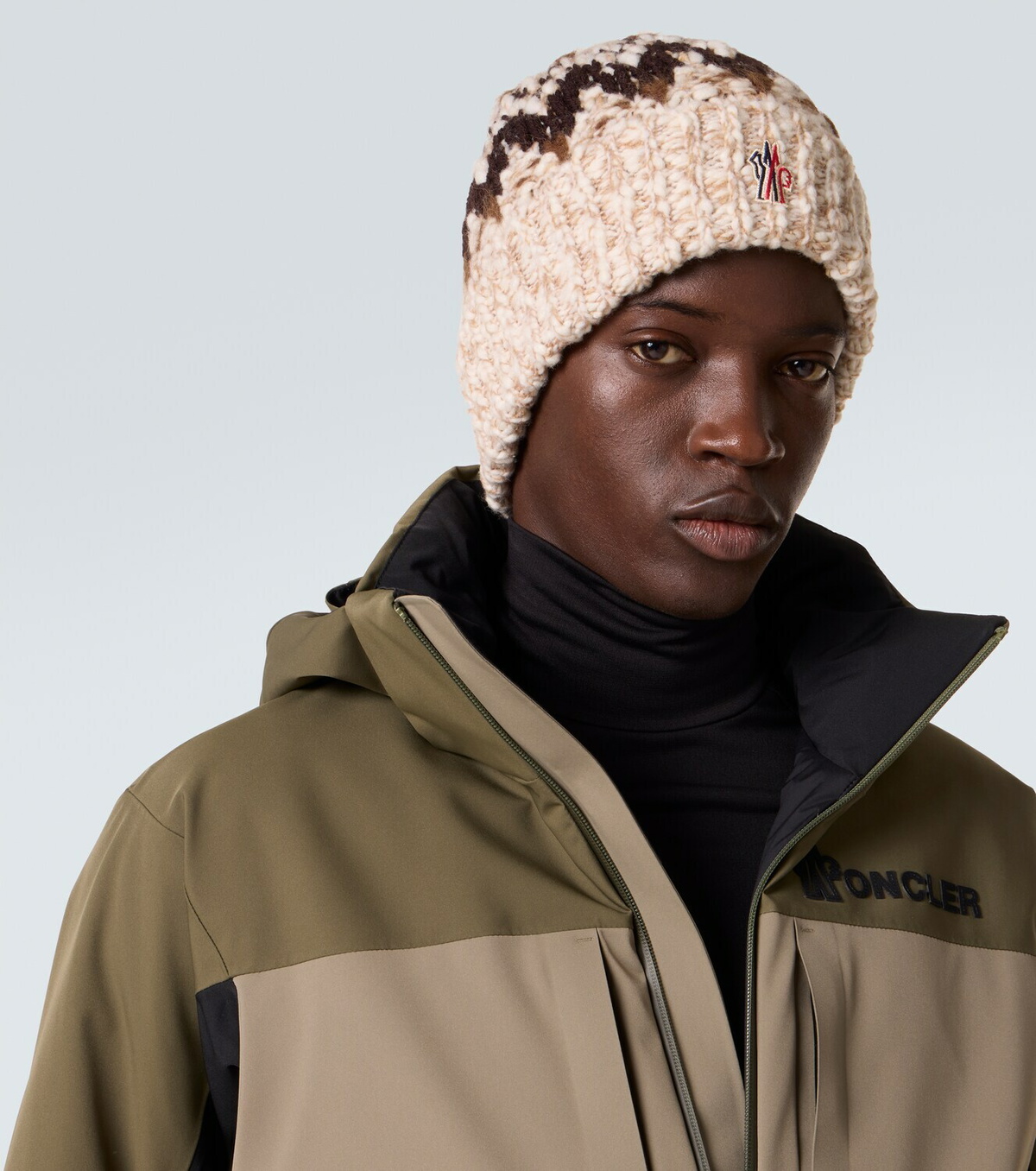 Moncler Grenoble Jacquard wool-blend beanie