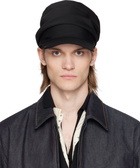 Y's For Men Black Drape Cap