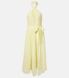 Elie Saab Halterneck silk-blend midi dress