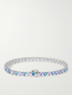 Hatton Labs - Sterling Silver Cubic Zirconia Bracelets - Blue