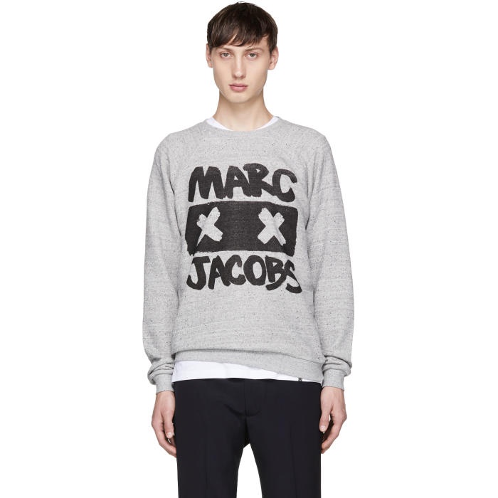 Photo: Marc Jacobs Grey Logo X-Face Sweatshirt
