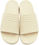 Bottega Veneta Off-White Rubber Slide Sandals