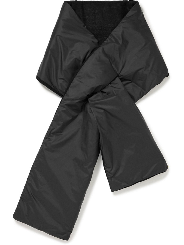 Photo: Officine Generale - Reversible Padded Wool and Recycled Shell Scarf