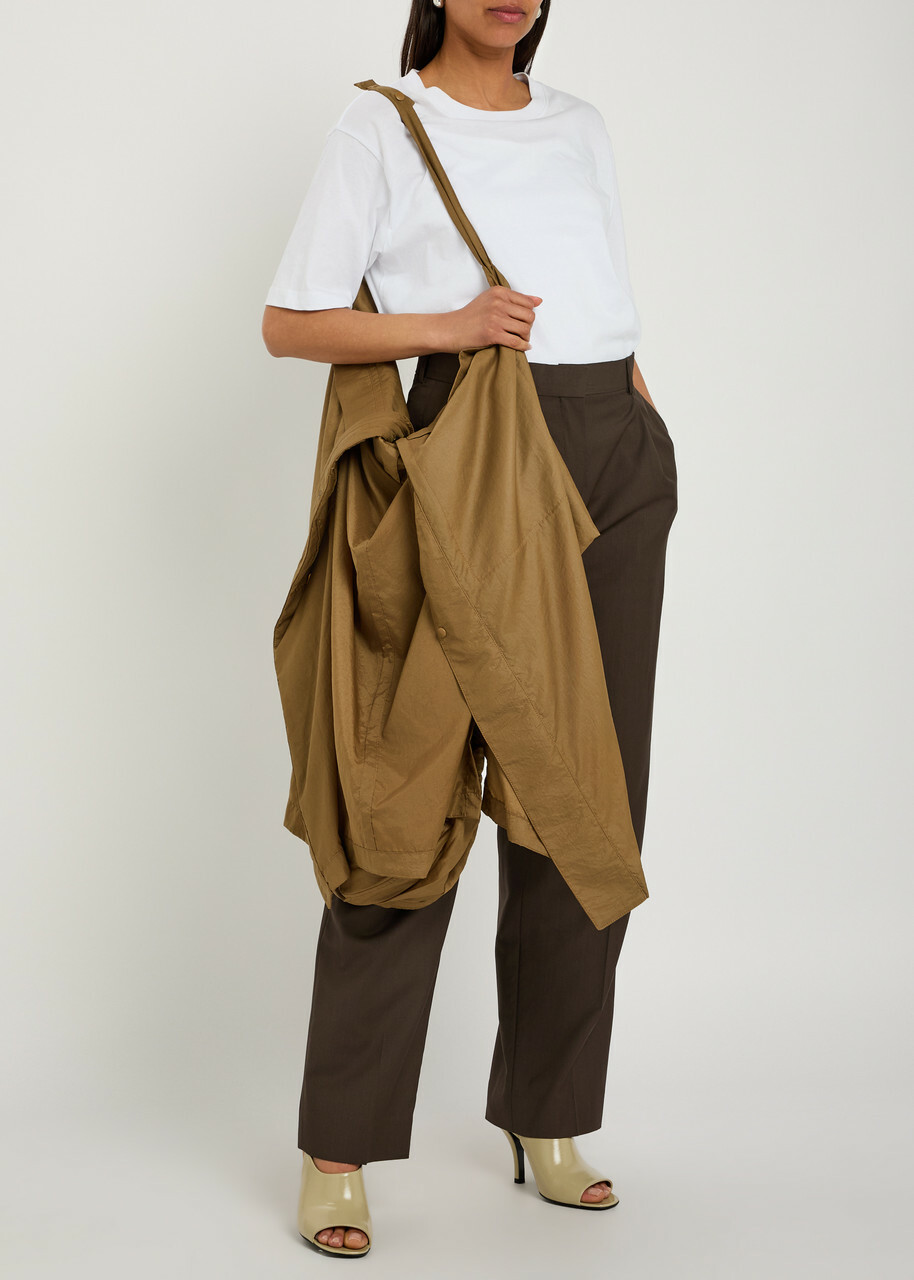 Lemaire Hooded Water-repellent Nylon Raincoat Camel