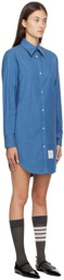 Thom Browne Blue Buttoned Minidress
