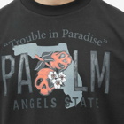 Palm Angels Men's East Coast Vintage T-Shirt in Black/Green