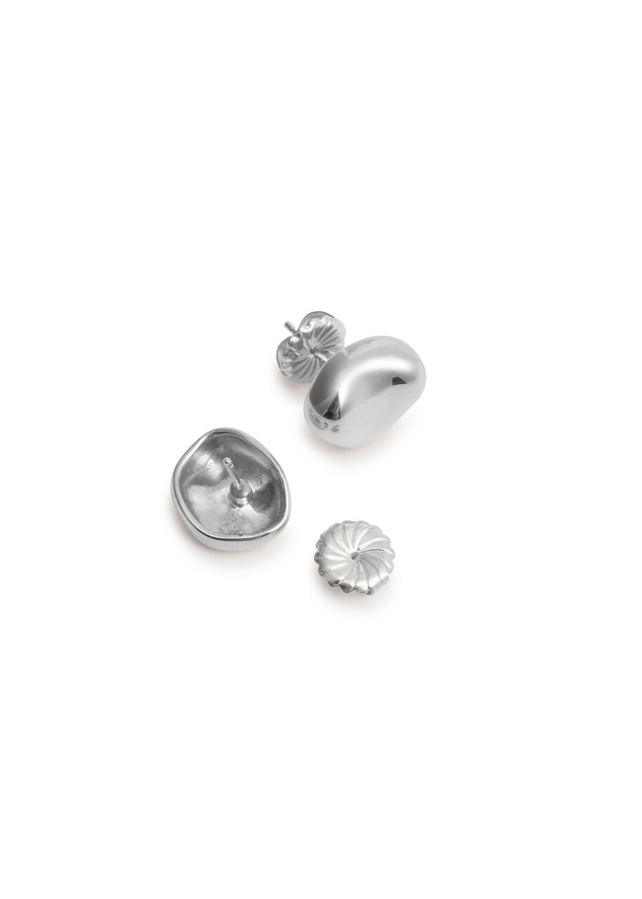 Agmes Gia Small Sterling Silver Stud Earrings - One Size