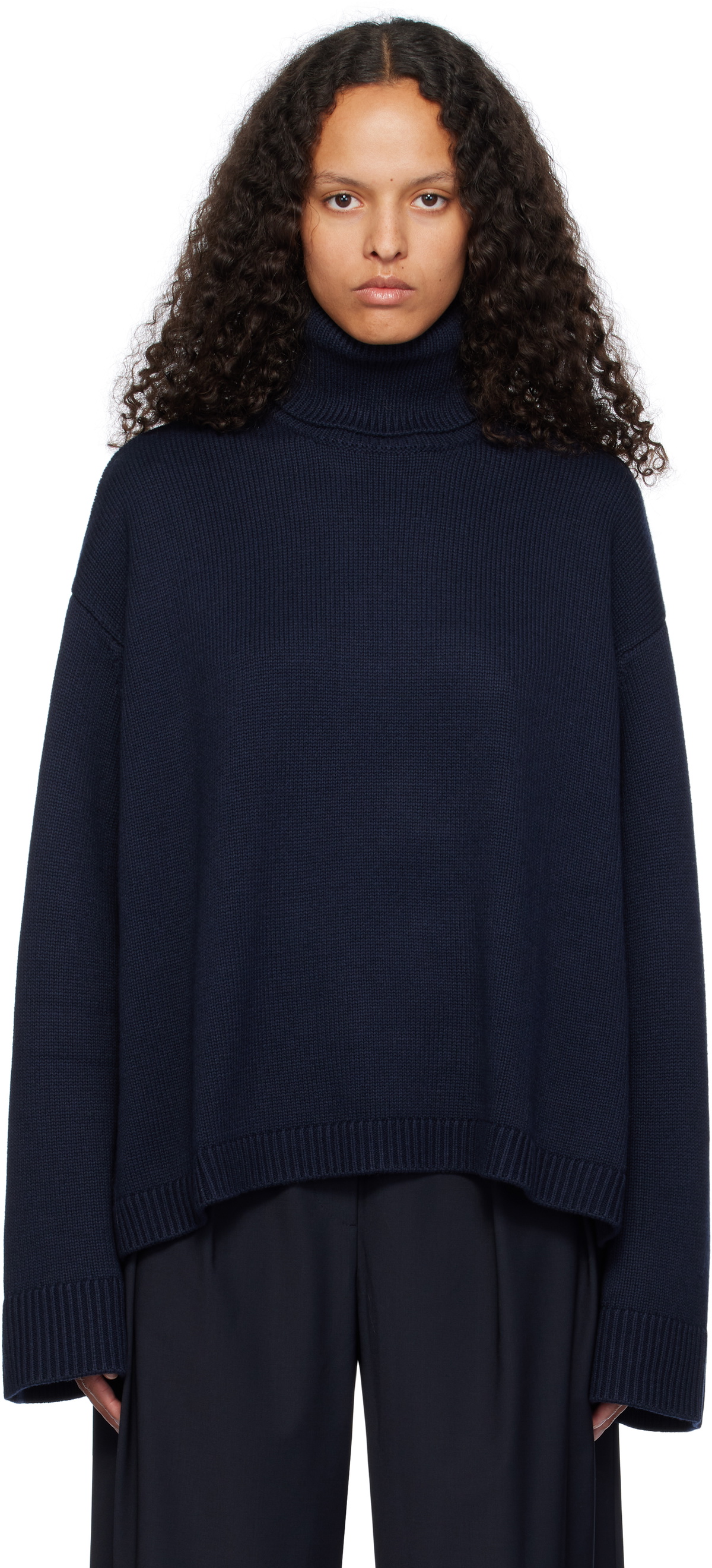 Tao Trapeze Button-Front Shirt, Navy