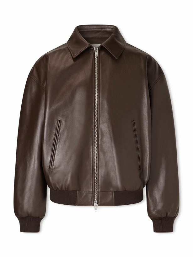 Photo: CELINE - Leather Blouson Jacket - Brown