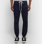Beams Plus - Slim-Fit Tapered Cotton-Blend Twill Drawstring Trousers - Men - Storm blue