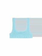 MC2 Saint Barth Woman Light Blue Classic Crinkle Bralette Naima