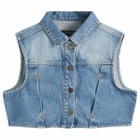 Daily Paper Women's Asola Sleeveless Denim Vest in Light Blue